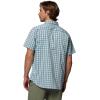 imageColumbia Mens PFG Harbor Peak Short Sleeve ShirtCollegiate Navy Driftnet Plaid