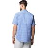 imageColumbia Mens PFG Harbor Peak Short Sleeve ShirtVivid Blue Gingham