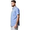 imageColumbia Mens PFG Harbor Peak Short Sleeve ShirtVivid Blue Gingham
