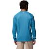 imageColumbia Mens PFG Terminal Tackle PFG Patriot Long Sleeve ShirtBlue Echo HeatherWhite Logo