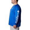 imageColumbia Mens PFG Terminal Tackle PFG Patriot Long Sleeve ShirtBlue MacawWhite Logo