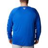 imageColumbia Mens PFG Terminal Tackle PFG Patriot Long Sleeve ShirtBlue MacawWhite Logo