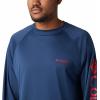 imageColumbia Mens PFG Terminal Tackle PFG Patriot Long Sleeve ShirtCarbonRed Spark Logo