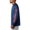 imageColumbia Mens PFG Terminal Tackle PFG Patriot Long Sleeve ShirtCarbonRed Spark Logo
