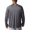 imageColumbia Mens PFG Terminal Tackle PFG Patriot Long Sleeve ShirtCity GreyBlack Logo
