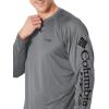 imageColumbia Mens PFG Terminal Tackle PFG Patriot Long Sleeve ShirtCity GreyBlack Logo