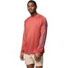 imageColumbia Mens PFG Terminal Tackle PFG Patriot Long Sleeve ShirtDusty CrimsonNocturnal Logo