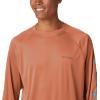 imageColumbia Mens PFG Terminal Tackle PFG Patriot Long Sleeve ShirtIsland OrangeSpring Blue Logo