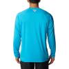 imageColumbia Mens PFG Terminal Tackle PFG Patriot Long Sleeve ShirtOcean BlueWhite Logo