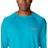 imageColumbia Mens PFG Terminal Tackle PFG Patriot Long Sleeve ShirtOcean TealCorange Logo