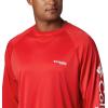 imageColumbia Mens PFG Terminal Tackle PFG Patriot Long Sleeve ShirtRed SparkWhite Logo