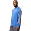 imageColumbia Mens PFG Terminal Tackle PFG Patriot Long Sleeve ShirtVivid Blue HeatherBright Nectar Logo