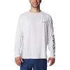 imageColumbia Mens PFG Terminal Tackle PFG Patriot Long Sleeve ShirtWhiteNightshade Logo