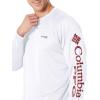 imageColumbia Mens PFG Terminal Tackle PFG Patriot Long Sleeve ShirtWhiteRed Jasper Logo