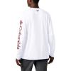 imageColumbia Mens PFG Terminal Tackle PFG Patriot Long Sleeve ShirtWhiteRed Jasper Logo