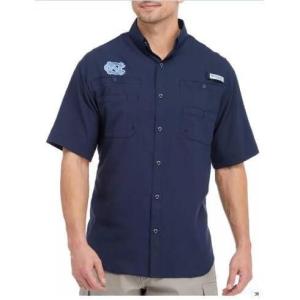 imageColumbia Mens CLG Tamiami Short Sleeve ShirtNc  Collegiate Navy
