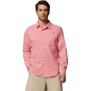 imageColumbia Mens PFG Harbor Peak Long Sleeve ShirtMelonade Micro Gingham