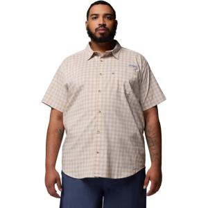 imageColumbia Mens PFG Harbor Peak Short Sleeve ShirtDark Stone Driftnet Plaid