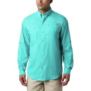 imageColumbia Mens PFG Tamiami II Long Sleeve ShirtBright Aqua