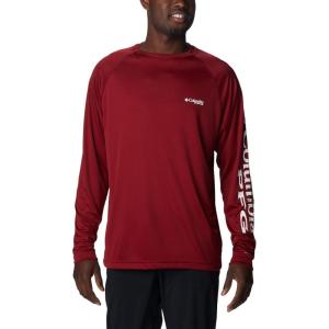 imageColumbia Mens PFG Terminal Tackle PFG Patriot Long Sleeve ShirtBeetWhite Logo