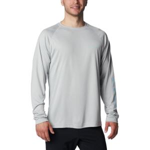 imageColumbia Mens PFG Terminal Tackle PFG Patriot Long Sleeve ShirtCool GreySpring Blue Logo