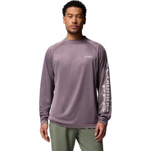 imageColumbia Mens PFG Terminal Tackle PFG Patriot Long Sleeve ShirtDusty Purple HeatherCool Grey Logo