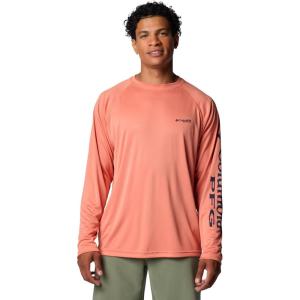 imageColumbia Mens PFG Terminal Tackle PFG Patriot Long Sleeve ShirtFaded PeachCollegiate Navy Logo