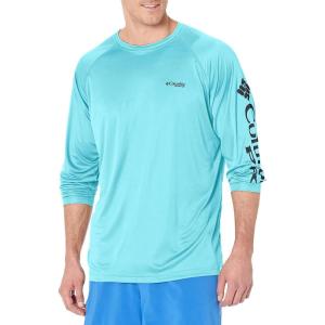 imageColumbia Mens PFG Terminal Tackle PFG Patriot Long Sleeve ShirtGulf StreamBlack Logo