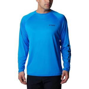 imageColumbia Mens PFG Terminal Tackle PFG Patriot Long Sleeve ShirtHyper BlueBlack Logo