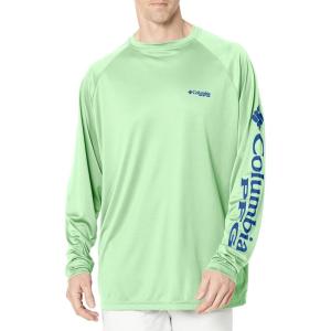 imageColumbia Mens PFG Terminal Tackle PFG Patriot Long Sleeve ShirtKey WestVivid Blue Logo