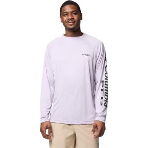 imageColumbia Mens PFG Terminal Tackle PFG Patriot Long Sleeve ShirtLavender PearlBlack Logo