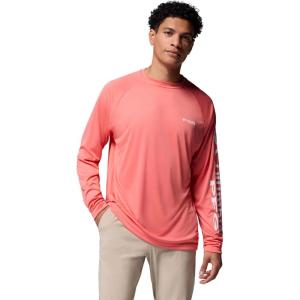 imageColumbia Mens PFG Terminal Tackle PFG Patriot Long Sleeve ShirtMelonadeWhite Logo