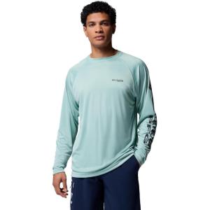 imageColumbia Mens PFG Terminal Tackle PFG Patriot Long Sleeve ShirtMisty JadeShark Logo