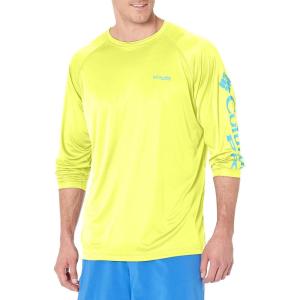 imageColumbia Mens PFG Terminal Tackle PFG Patriot Long Sleeve ShirtNeon LightMiami Logo