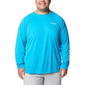 imageColumbia Mens PFG Terminal Tackle PFG Patriot Long Sleeve ShirtOcean BlueWhite Logo