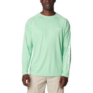 imageColumbia Mens PFG Terminal Tackle PFG Patriot Long Sleeve ShirtOcean MintWhite Logo