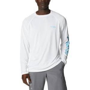 imageColumbia Mens PFG Terminal Tackle PFG Patriot Long Sleeve ShirtWhiteAtoll Logo