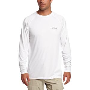 imageColumbia Mens PFG Terminal Tackle PFG Patriot Long Sleeve ShirtWhiteDorado 1
