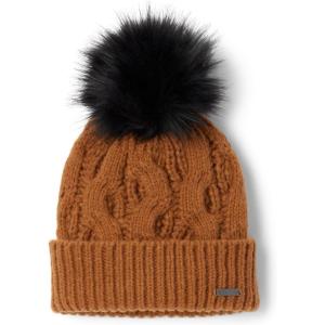 imageColumbia Womens Boundless Days Cable Knit Pom BeanieCamel Brown