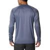 imageColumbia Mens Fork Stream Long Sleeve ShirtCollegiate Navy HeatherWhite Logo