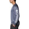 imageColumbia Mens Fork Stream Long Sleeve ShirtCollegiate Navy HeatherWhite Logo
