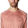 imageColumbia Mens Fork Stream Long Sleeve ShirtDark Coral HeatherWhite Logo