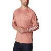 imageColumbia Mens Fork Stream Long Sleeve ShirtDark Coral HeatherWhite Logo