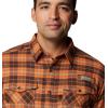 imageColumbia Mens Roughtail Stretch Flannel Long SleeveCordovan Ombre Tartan