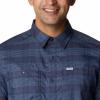 imageColumbia Mens Silver Ridge Utility Lite Plaid Long SleeveCollegiate Navy Trail Crossing Plaid