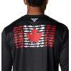 imageColumbia Mens Terminal Tackle PFG Fish Flag Long Sleeve Shirt DiscontinuedBlackBright Red Can Fish
