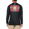 imageColumbia Mens Terminal Tackle PFG Fish Flag Long Sleeve Shirt DiscontinuedBlackFl Flag