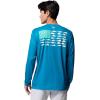 imageColumbia Mens Terminal Tackle PFG Fish Flag Long Sleeve Shirt DiscontinuedBlue EchoLemon Wash Offshore Slam