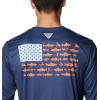 imageColumbia Mens Terminal Tackle PFG Fish Flag Long Sleeve Shirt DiscontinuedCarbonSpring Blue Trout Flies