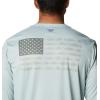imageColumbia Mens Terminal Tackle PFG Fish Flag Long Sleeve Shirt DiscontinuedCool GreenCypress
